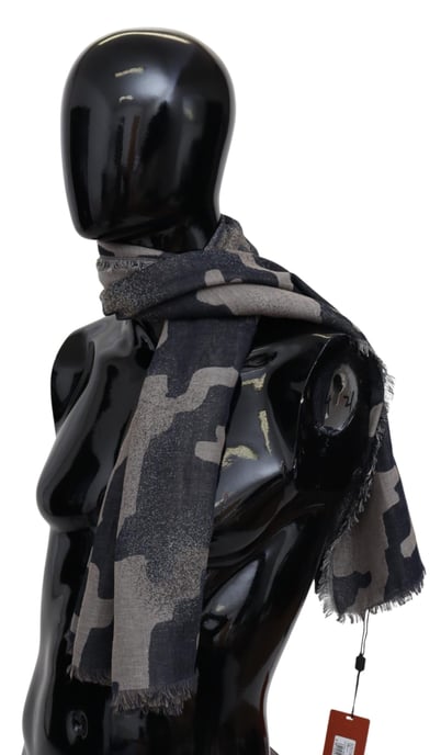 Châle unisexe en laine camouflée multicolore Missoni pour homme - Image 3