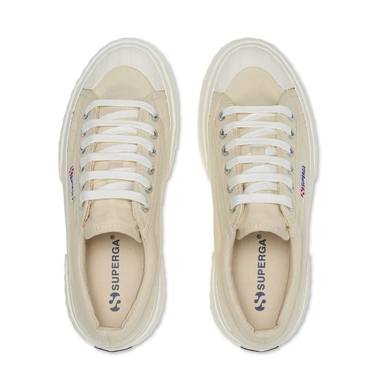 Superga Womens/Ladies 2631 Stripe Platform Trainers (Beige Light Eggshell/Avorio) - Image 4