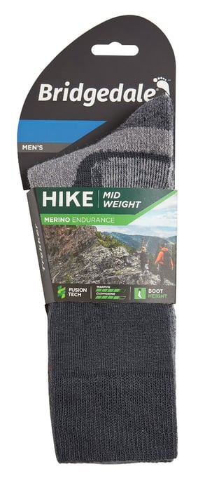 Bridgedale - Herren Wandern Midweight Merinowolle Socken - Gunmetal - Image 2