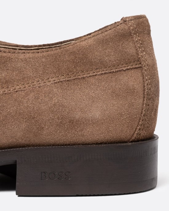 BOSS Orange Colby Mens Suede Derby Shoes with Removable Padded Insole