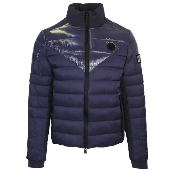 Plein Sport Schlichte gesteppte Jacke in Marineblau - Image 1