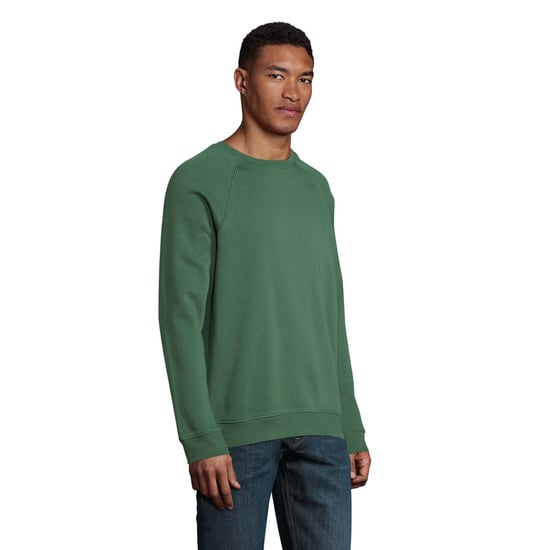 SOLS Unisex Adult Space Organic Raglan Sweatshirt (Flaschengrün) - Image 5