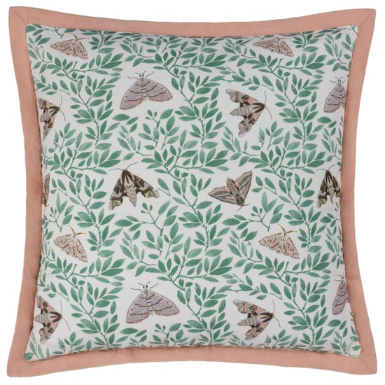 Wylder Seideneule Bordered Floral Federgefülltes Kissen - Image 1