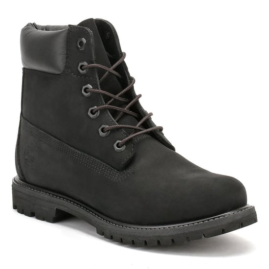 Timberland Womens 6 Inch Premium Schwarz Nubukleder Stiefel - Image 2