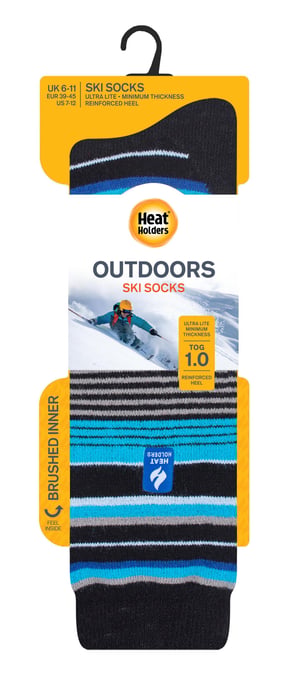 HEAT HOLDERS LITE - Ladies Thermal Ultra Thin Funky Ski Socks - Image 2
