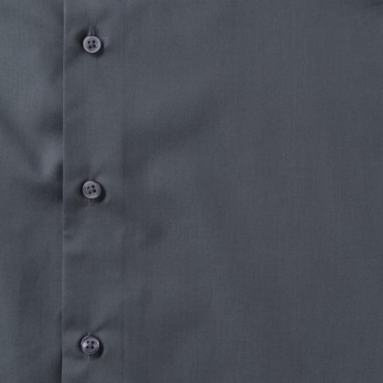 Russell Collection Easy Care Tailored Poplin Hemd für Männer, kurzarm (Grau) - Image 5
