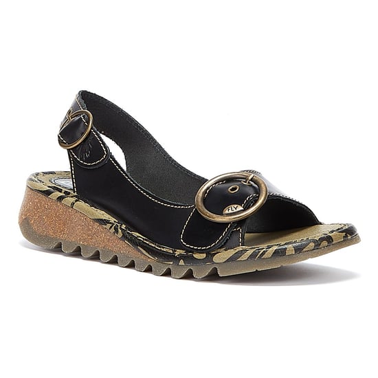 Fly London Tram723fly Damen Schwarz Sandalen - Image 2