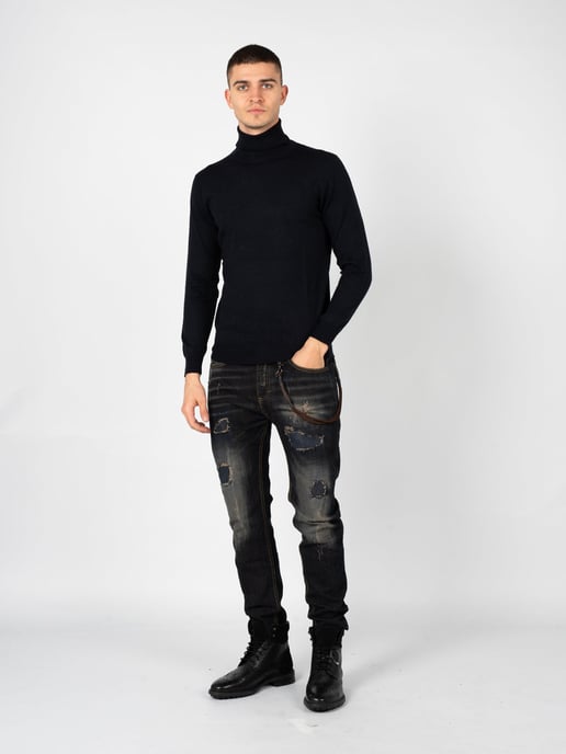 Xagon Man Pullover Turtleneck Herren dunkelblau - Image 5