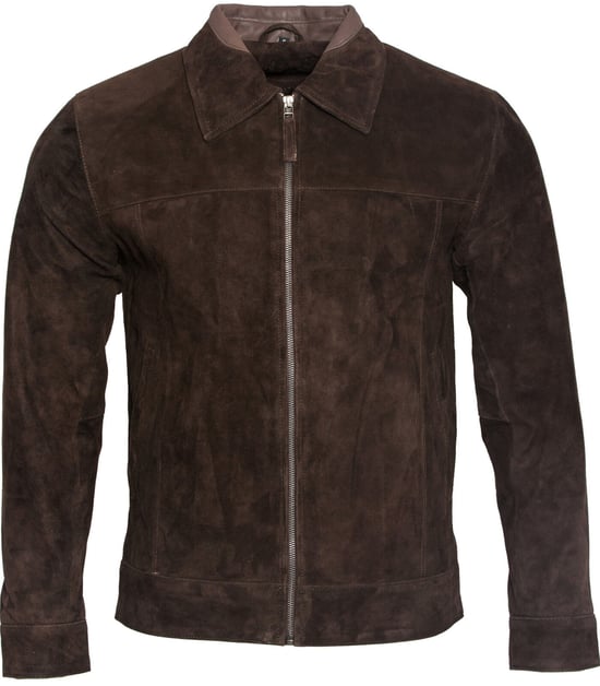 Retro biker jacket from goat suede