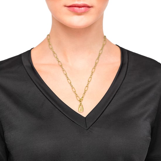 s.Oliver chain with pendant for ladies, stainless steel | lock