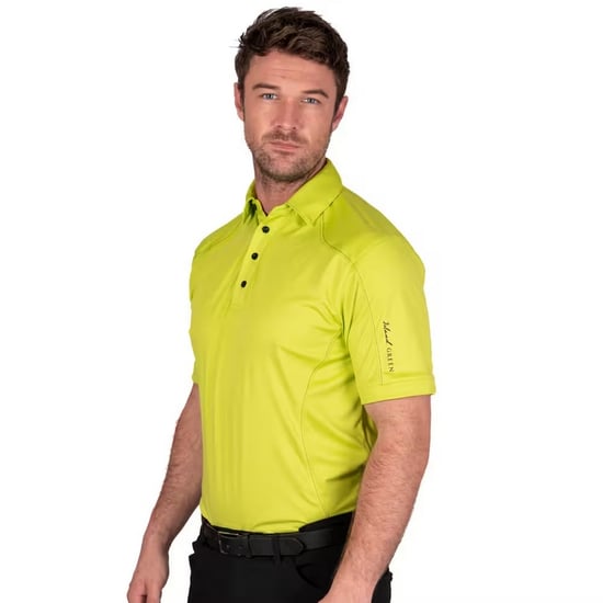 Island Green - Poloshirt Abgesteppt für Herren - Emblem (Limone) - Image 4
