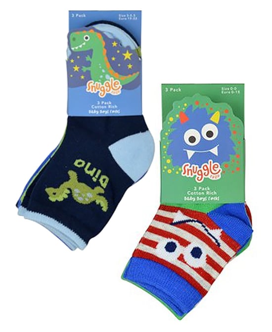 6 Pack Baby Boys Monster Dinosaurier Design Muster Socken | Socken Snob | Lustige Baumwolle Kleinkind Socken - Dinosaurier - Image 2