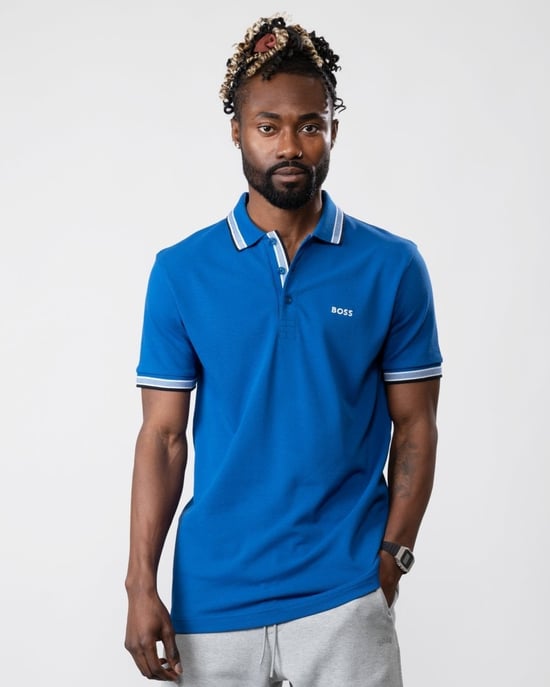 BOSS Green Paddy Contrast Mens Polo NOS - Image 1