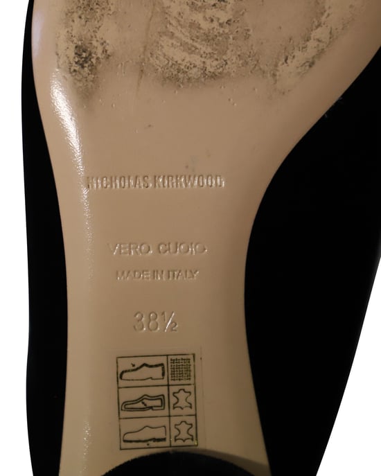 Nicholas Kirkwood Beya Flache Mules aus schwarzem Samt - Image 6