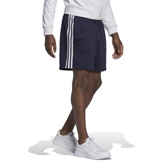 Short Essentials tissu eponge 3 bandes adidas Pour Homme en Bleu Marine - Image 6