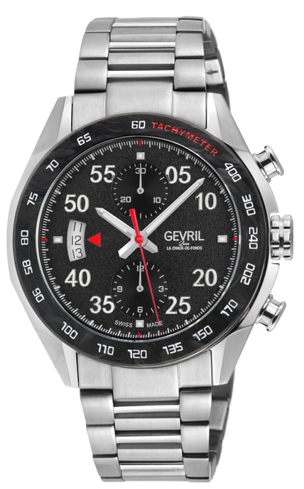 Gevril Ascari Chronograph 48310B Swiss Automatic Sellita SW500 Watch