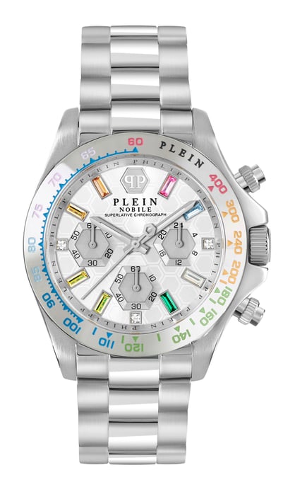 Philipp Plein Nobile Lady Damen Silber Uhr PWSBA0123 - Image 1