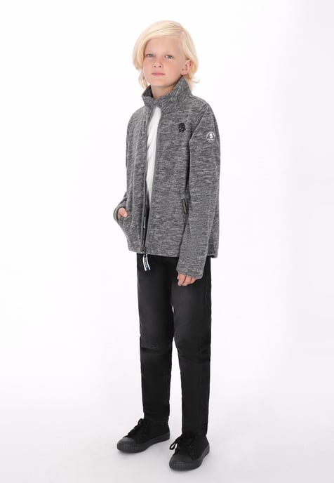 Schmuddelwedda Fleecejacke Jungen (Kids) Grau Melange - Image 2