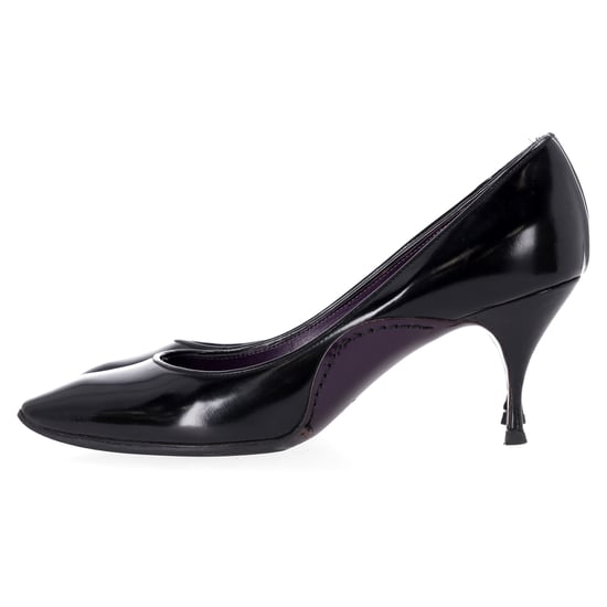 Celine Pumps mit Mandelfuss und kitten Heel aus schwarzem Leder - Image 2