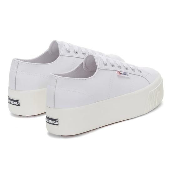 Superga Womens/Ladies 2790 Nappa Leather Trainers (Optical White Silver/Avorio)