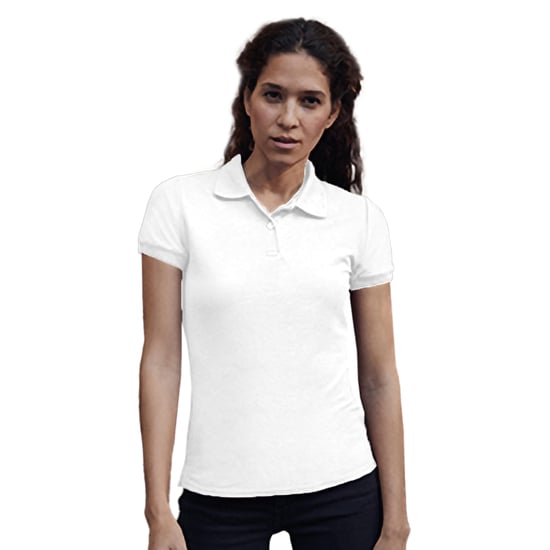 Fruit Of The Loom Womens Lady-Fit 65/35 Kurzarm-Poloshirt (Weiß) - Image 3