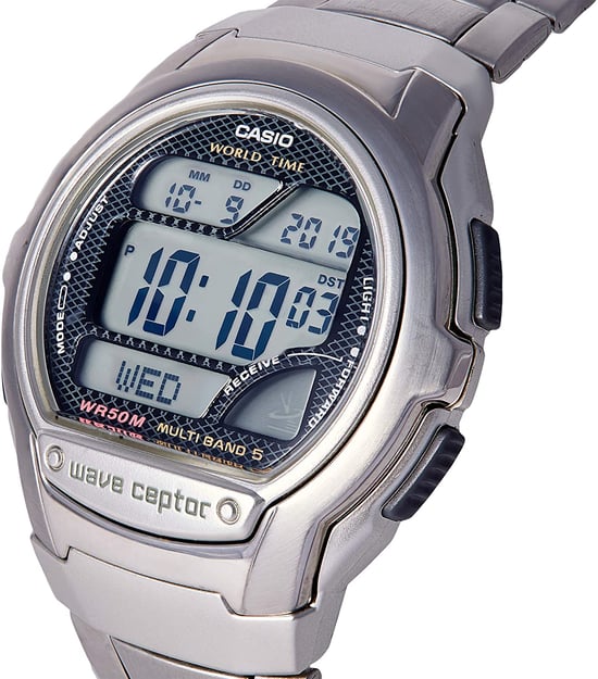 Casio Wave Ceptor Silber Herren Armbanduhr WV-58RD-1AEF - Image 4