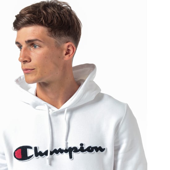Men's Champion Large Logo Hoody in White
