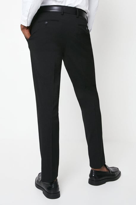 Tailored Fit Black Essential Suit Trousers - Image 3