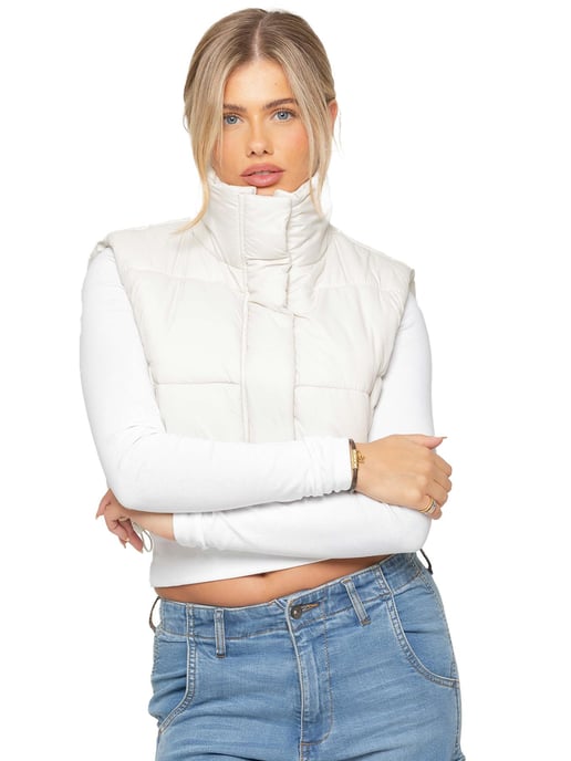 Enzo | Womens Puffer Gilet Jacke - Image 2