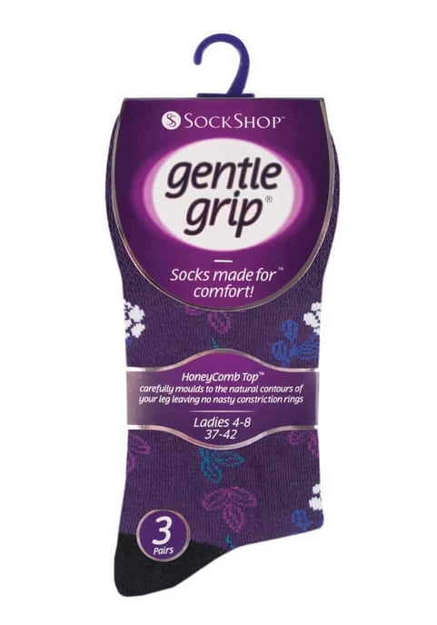 Gentle Grip - 6 Paar Damen Gentle Grip nicht elastische Socken - GG138 - Image 2