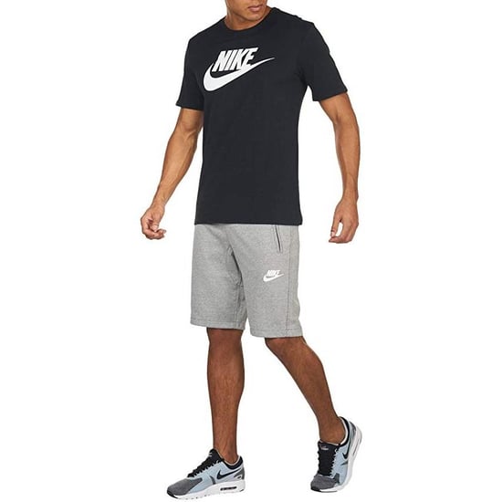 Nike Herren Fleece Shorts Grau mit Reißverschlusstaschen - Image 3