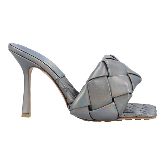 Bottega Veneta Metallic-graue Lido-Mules - Image 5