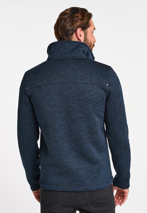 ICEBOUND Strickfleecejacke Herren Marine Melange - Image 3