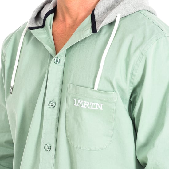 Regular fit jacket with high collar and hood TMC009-TW361 man