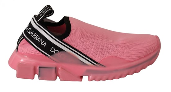 Dolce & Gabbana Damen Pink Slip-On Freizeit Low-Top Sorrento Sneakers Schuhe - Image 1