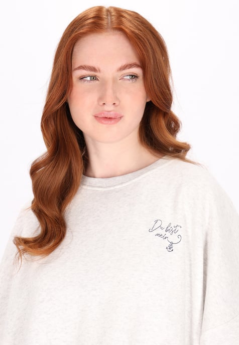 Dreimaster Sweatshirt Damen Wollweiß-Melange - Image 5
