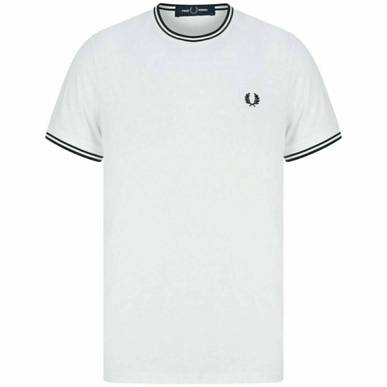 Fred Perry Twin Tipped T-Shirt In White