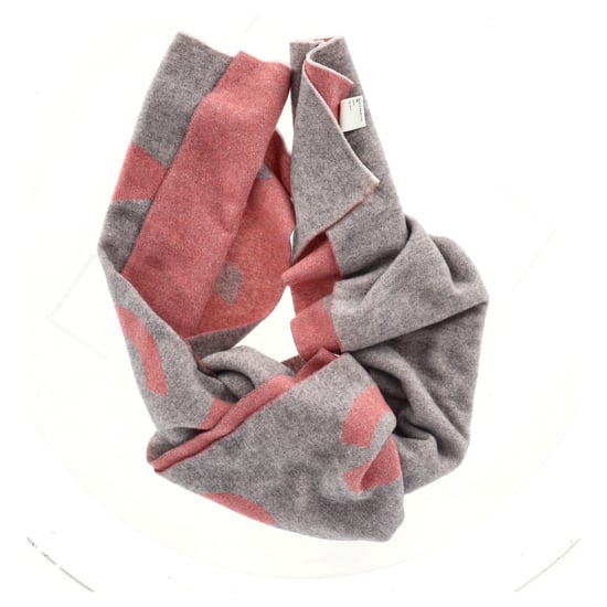 Acne Studios Logo Schal aus pinkem und grauem Wollmix - Image 5