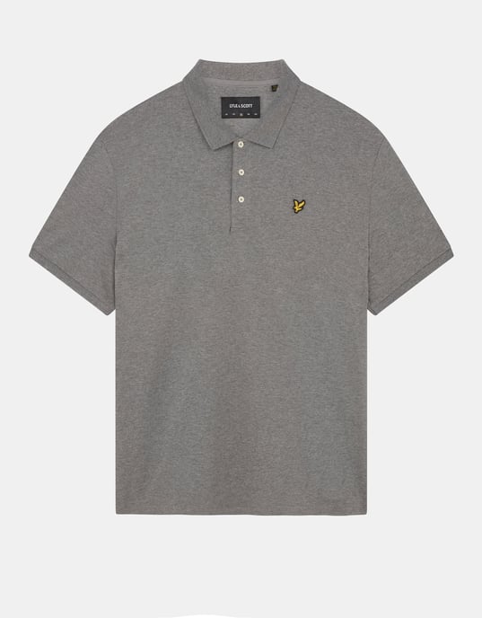 Lyle & Scott Einfarbiges Polohemd in Grau - Image 5