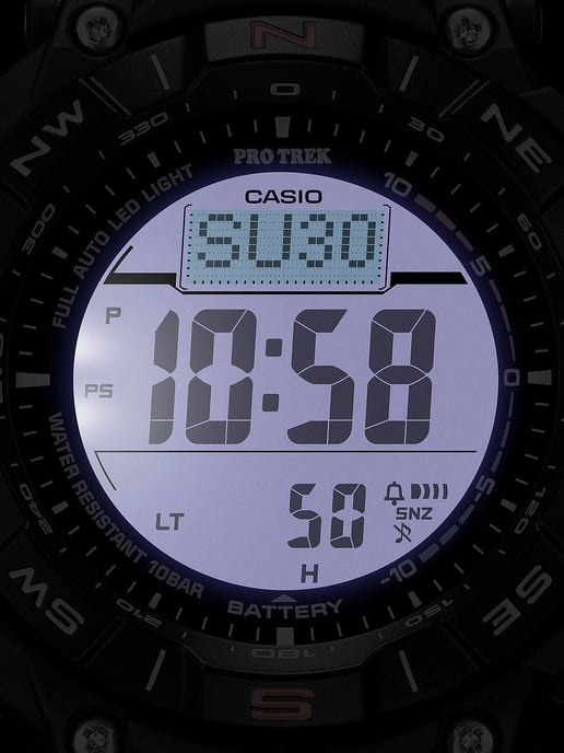 Casio Protrek Herren Schwarz Uhr PRG-340-1ER - Image 4