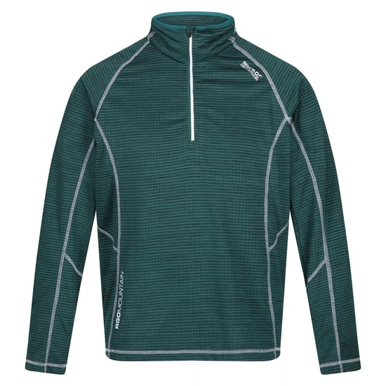 Regatta Mens Yonder schnell trocken Feuchtigkeit Wicking Hälfte Zip Fleecejacke (Pacific Green) - Image 1