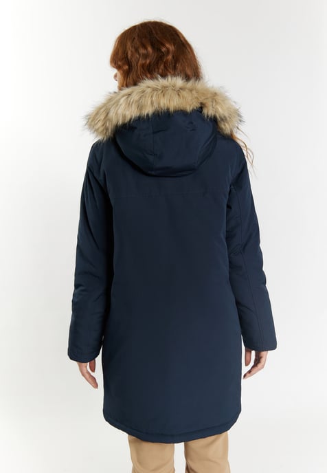 Dreimaster Winterparka mit Kunstfell Damen nachtblau - Image 4