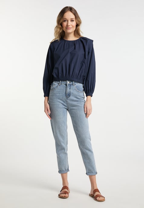 Dreimaster Bluse Damen Marine - Image 2