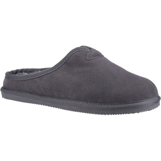 Hush Puppies Conrad Wildleder Herren Pantoffeln Grau - Image 1