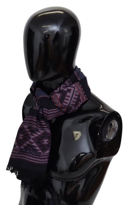 Châle unisexe en laine géométrique multicolore pour hommes Missoni - Image 2