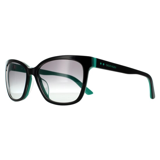 Calvin Klein Rectangle Womens Black Teal Grey Gradient Sonnenbrille - Image 2
