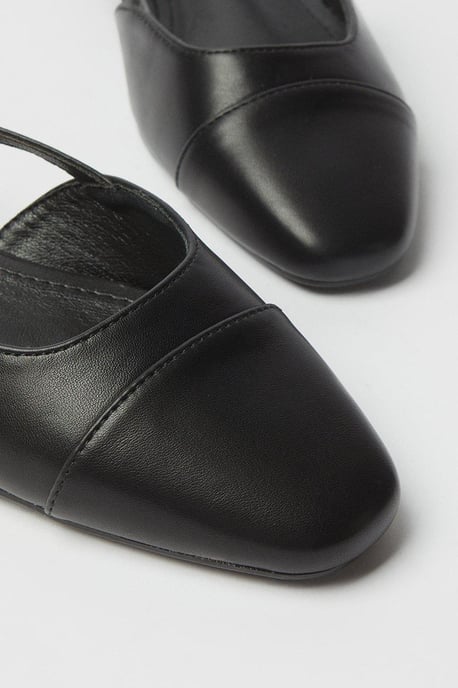 Bailey Slingback Soft Square Toecap Flat Pumps