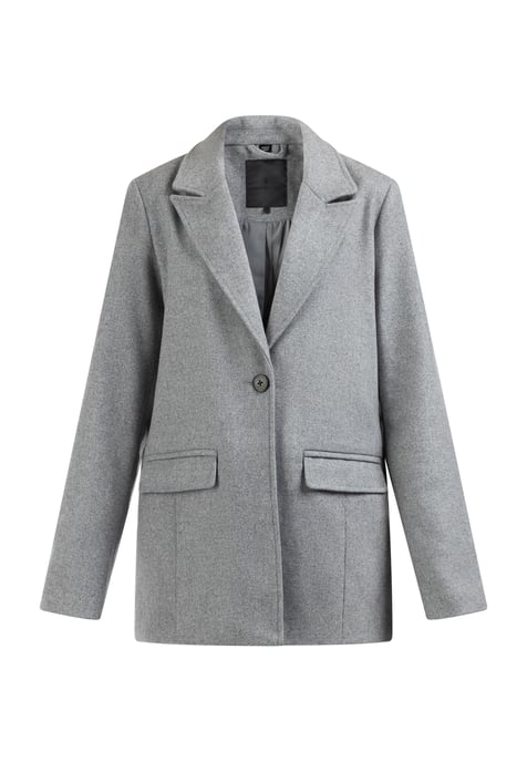 Dreimaster Langer Blazer aus Wollgemisch Damen Grau Melange - Image 1
