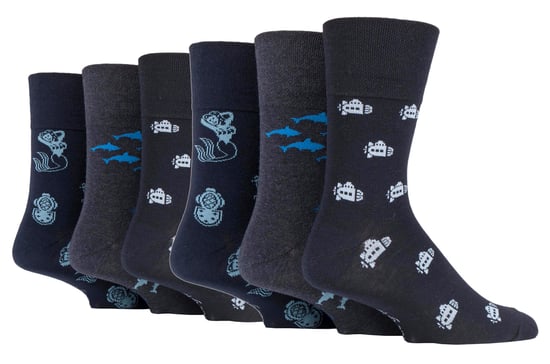 Gentle Grip - 6 Paar nicht elastische Socken für Herren - Tiefsee - Image 1