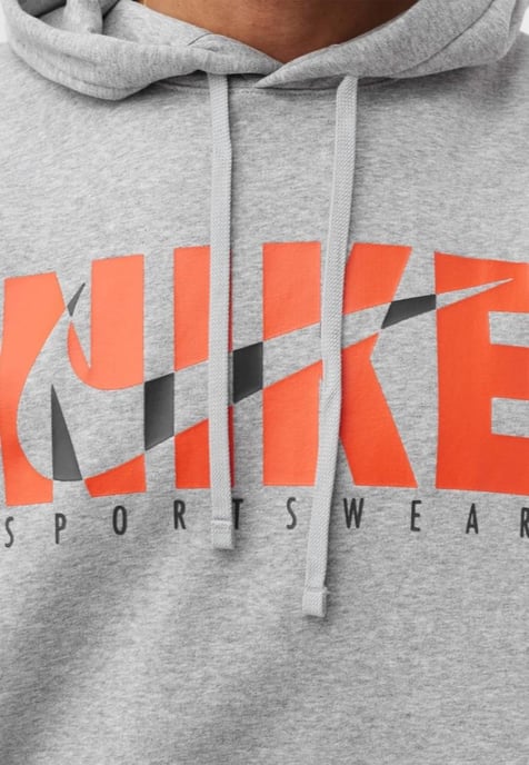 Nike Herren Sportswear Fleece-Kapuzenpullover in Grau - Image 3